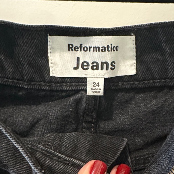 Reformation Black Straight Women's Jeans - Picture 3 of 3